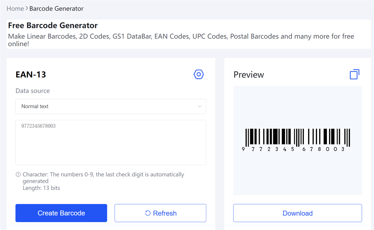 म्यागाजिन EAN १३ barcode.png