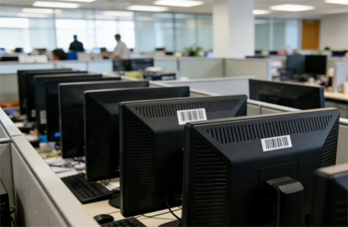 barcodes on asset tags सम्पत्ति ट्यागमा बारकोडहरू