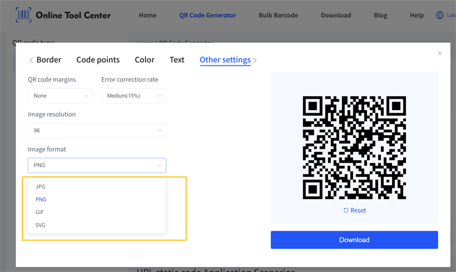 qr कोड छवि ढाँचा