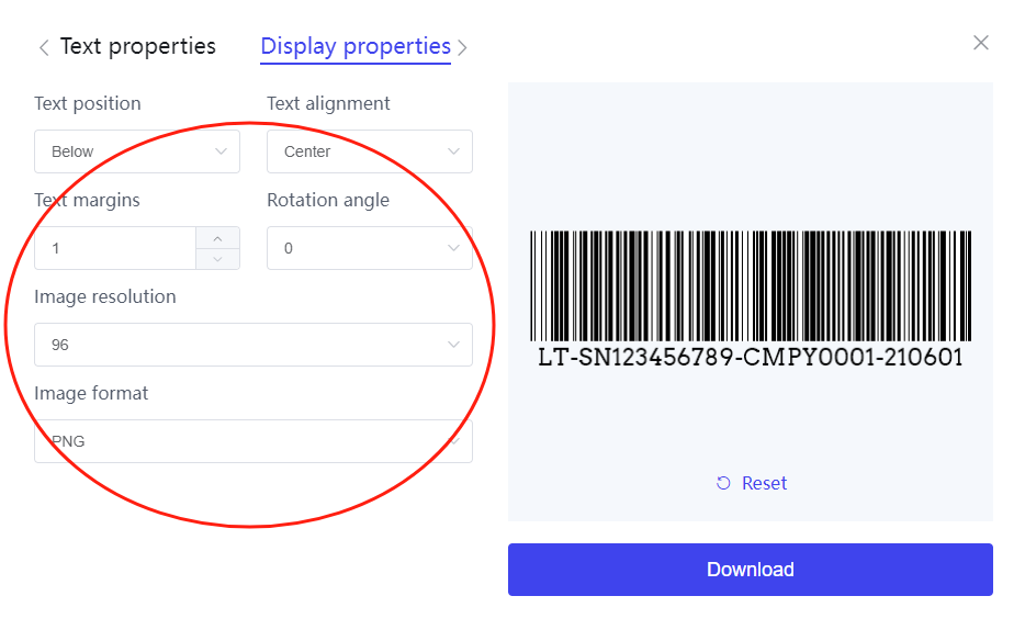 barcode छवि ढाँचा