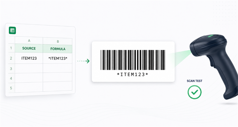 use libre barcode 39 in excel एक्सेलमा निःशुल्क बारकोड ३९ प्रयोग गर्नुहोस्