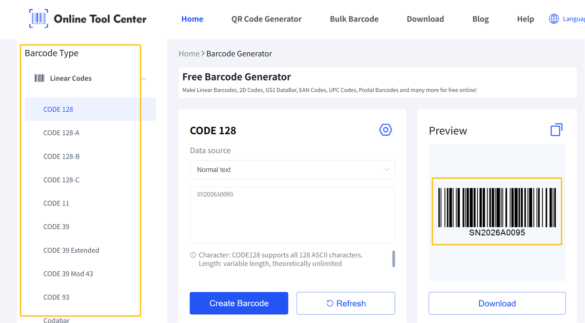 erate code128 barcode एरेट कोड१२८ बारकोड